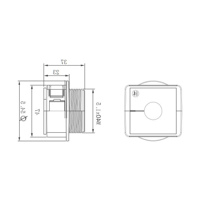 KBL电缆引入系统、螺纹规格M40x1.5、螺纹长度14 mm、KBL-QVT40/1、047401